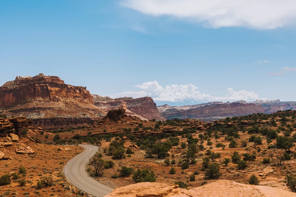 scenic drive at capitol reef national park