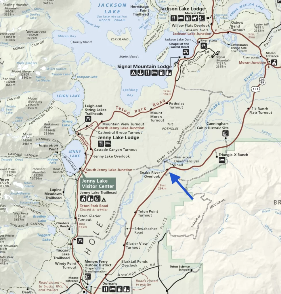 Snake River Overlook Map