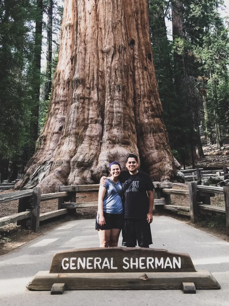couple at general sherman tree
