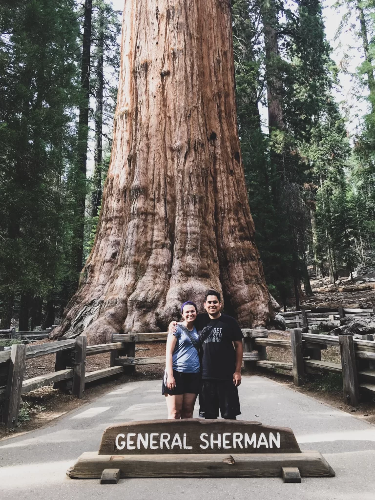 couple at general sherman tree